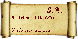 Steinhart Miklós névjegykártya